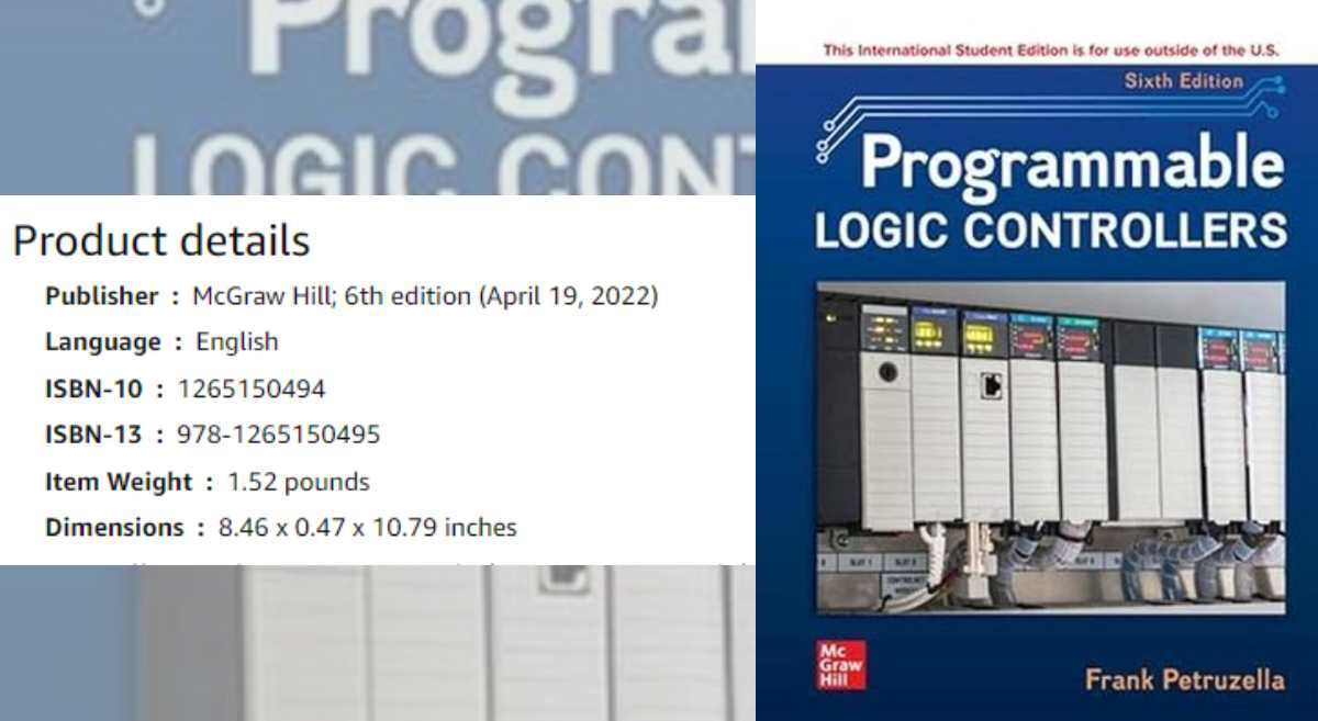 Cover Image of Programmable Logic Controllers 6th Edition by Frank D. Petruzella PDF in Download