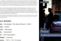 Featured Image of Police Administration 11th Edition by Gary W. Cordner PDF Free Download